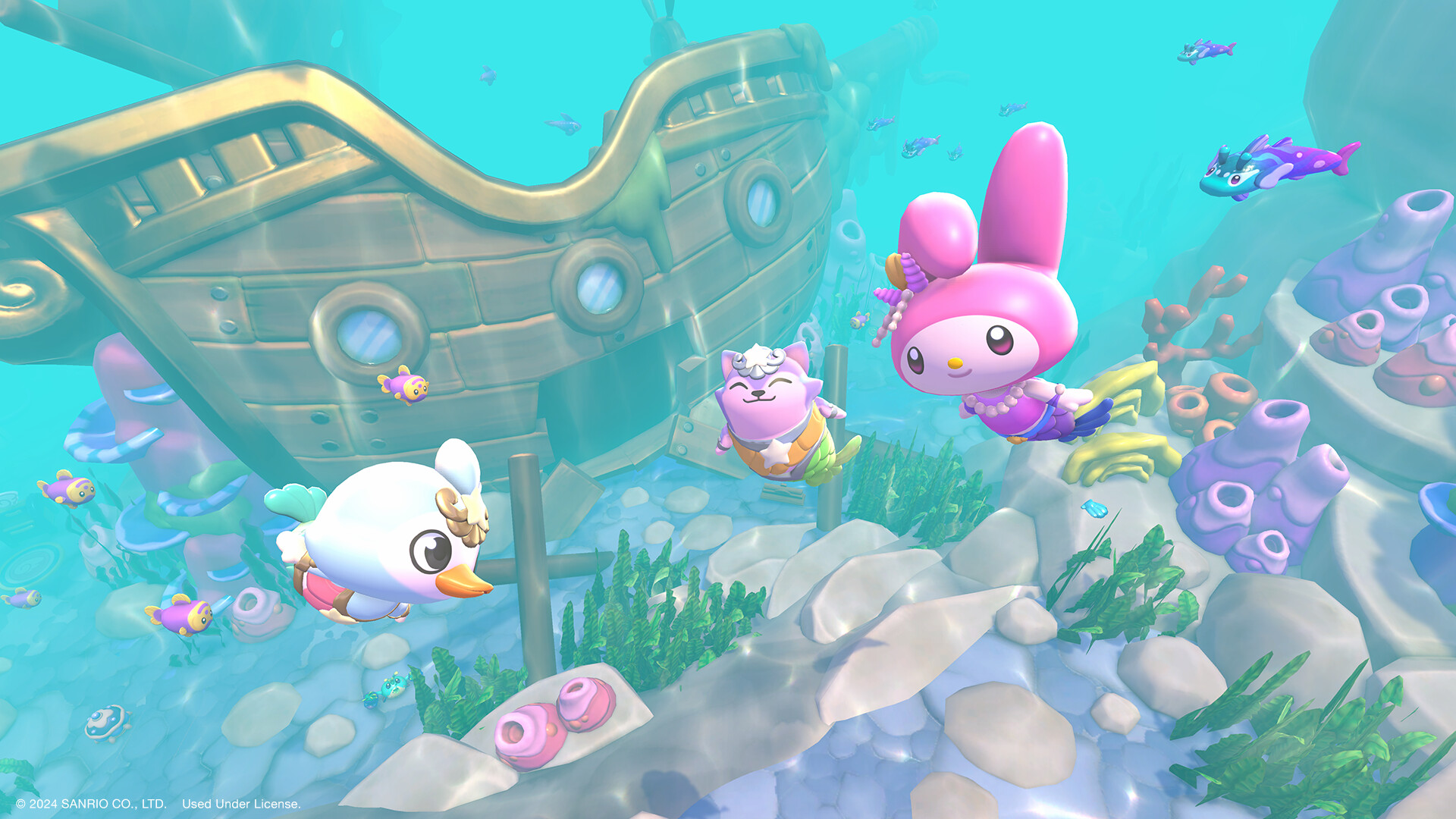 switch游戏《凯蒂猫岛屿冒险 Hello Kitty Island》美版中文+2.9.1补丁+2DLC+金手指-来聚吧