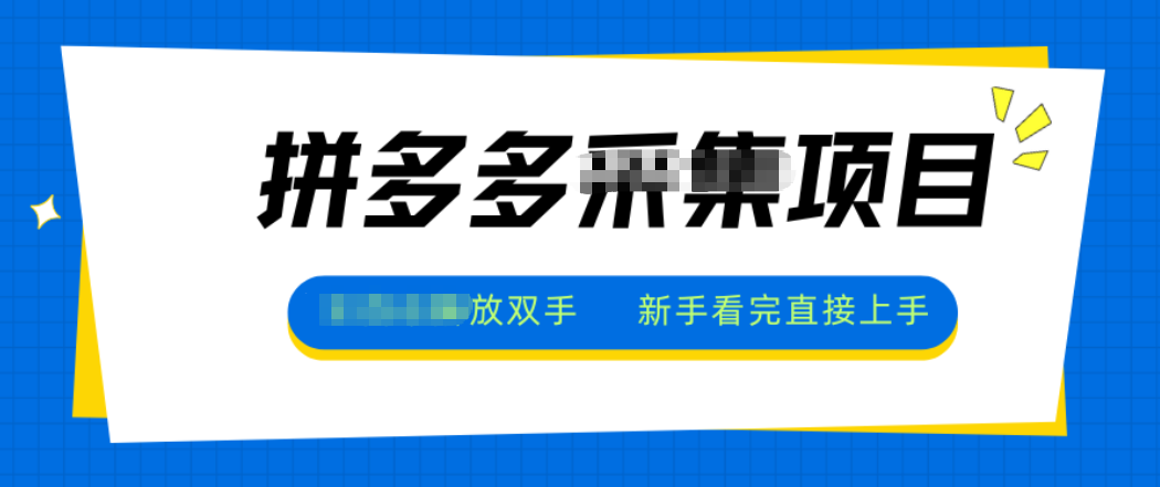 拼多多电商采集，一小时50+，操作简单，零投资-来聚吧