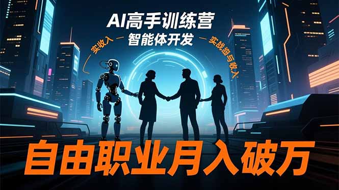 AI高手训练营3.0，ChatGPT，Midjourney，智能体开发，自由职业月入破万-来聚吧