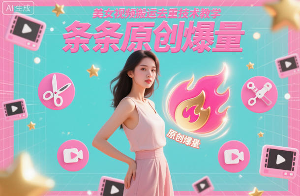 美女视频搬运去重技术教学，条条原创爆量-来聚吧