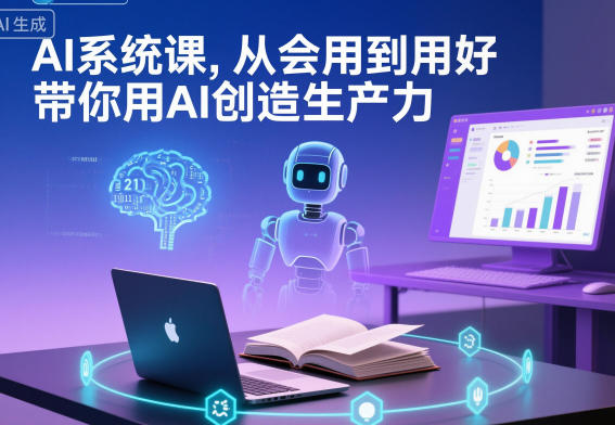 AI系统课,从会用到用好,带你用AI创造生产力-来聚吧