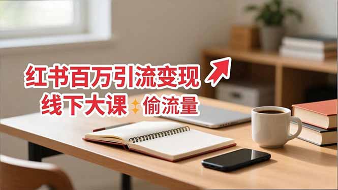 小红书百万引流变现-11月线下大课：分享从0到百万引流路径，手把手教偷流量、拿结果-来聚吧