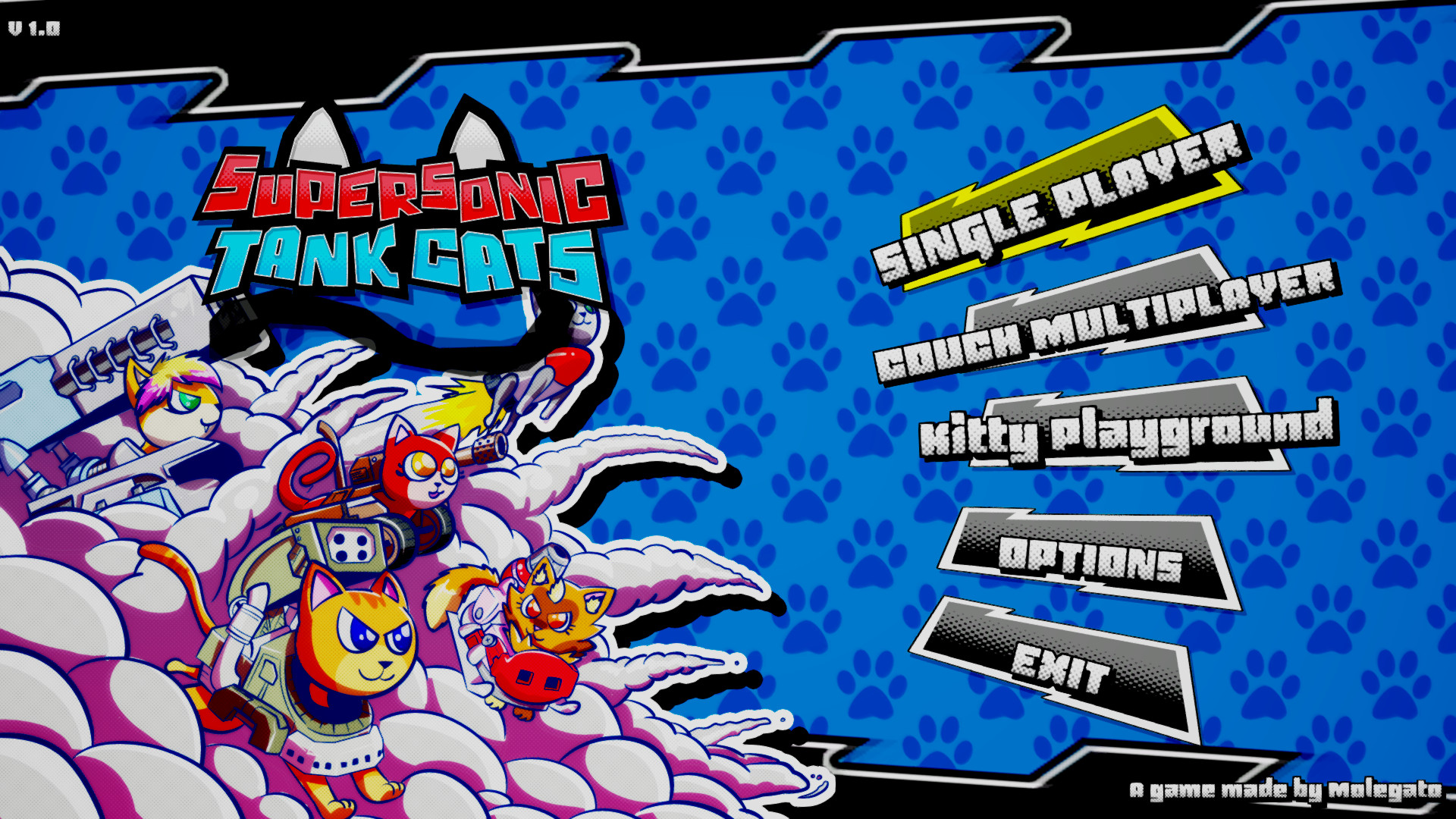 《超音速坦克猫 Supersonic Tank Cats》Switch英文版NSP下载-来聚吧