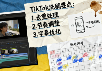TikTok洗稿剪辑全流程课-来聚吧