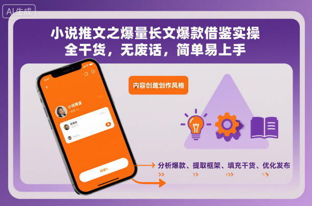 小说推文之爆量长文爆款借鉴实操，全干货，无废话，简单易上手-来聚吧