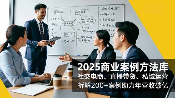 2025商业案例方法库，社交电商、直播带货、私域运营，拆解200+案例助力年营收破亿-来聚吧