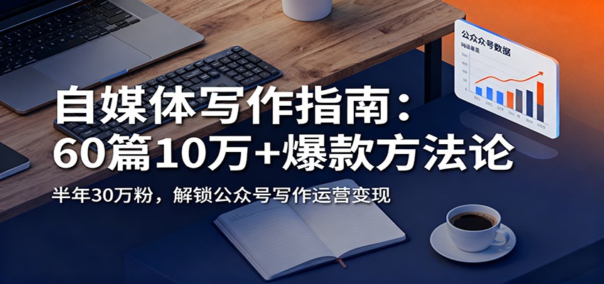 自媒体写作指南：60篇10万+爆款方法论，半年30万粉，解锁公众号写作运营变现-来聚吧