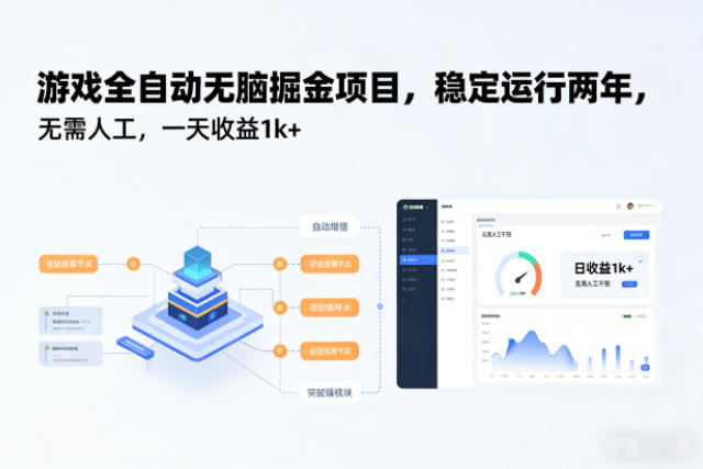 游戏全自动无脑掘金项目，稳定运行两年，无需人工，一天收益1k+【揭秘】-来聚吧