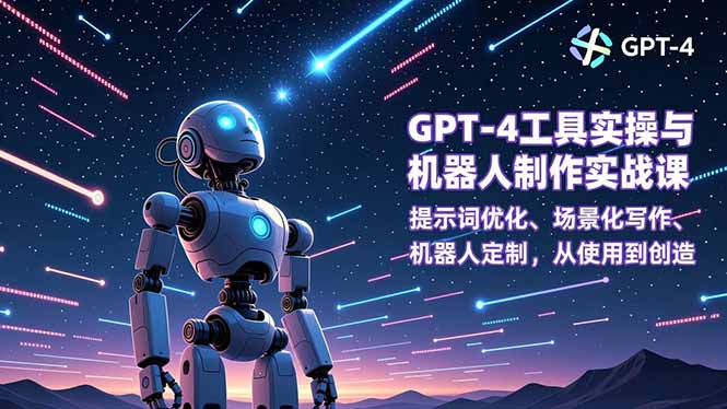 GPT-4工具实操与机器人制作实战课:提示词优化、场景化写作、机器人定制,从使用到创造-来聚吧
