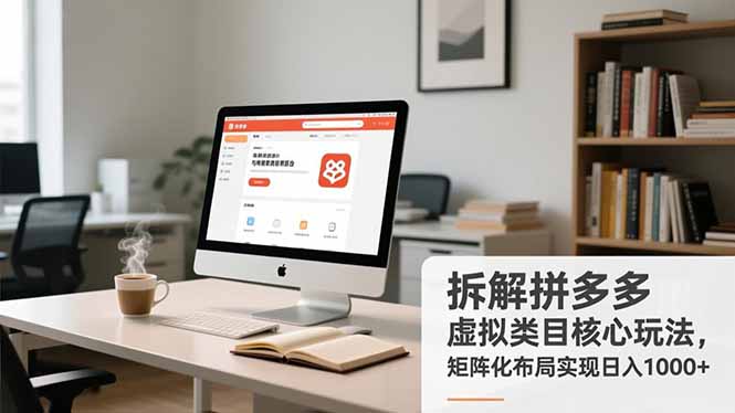 拆解拼多多虚拟类目核心玩法,矩阵化布局实现日入1000+-来聚吧