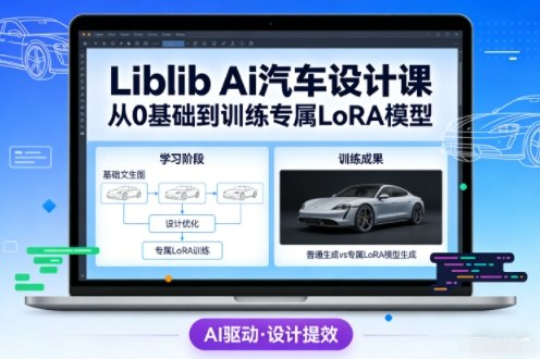 Liblib Ai汽车设计课，从0基础文生图，到教你训练专属设计和风格LoRA模型-来聚吧