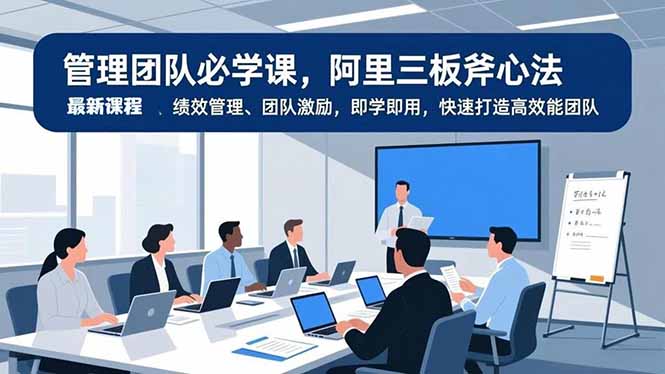 管理团队必学课，阿里三板斧心法、绩效管理、团队激励，即学即用，快速打造高效能团队-来聚吧