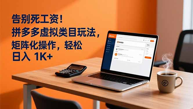 告别死工资！拼多多虚拟类目玩法，矩阵化操作，轻松日入 1K+-来聚吧