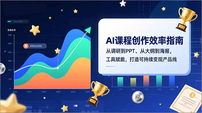 AI课程创作效率指南,从调研到PPT、从大纲到海报,工具赋能,打造可持续变现产品线-来聚吧