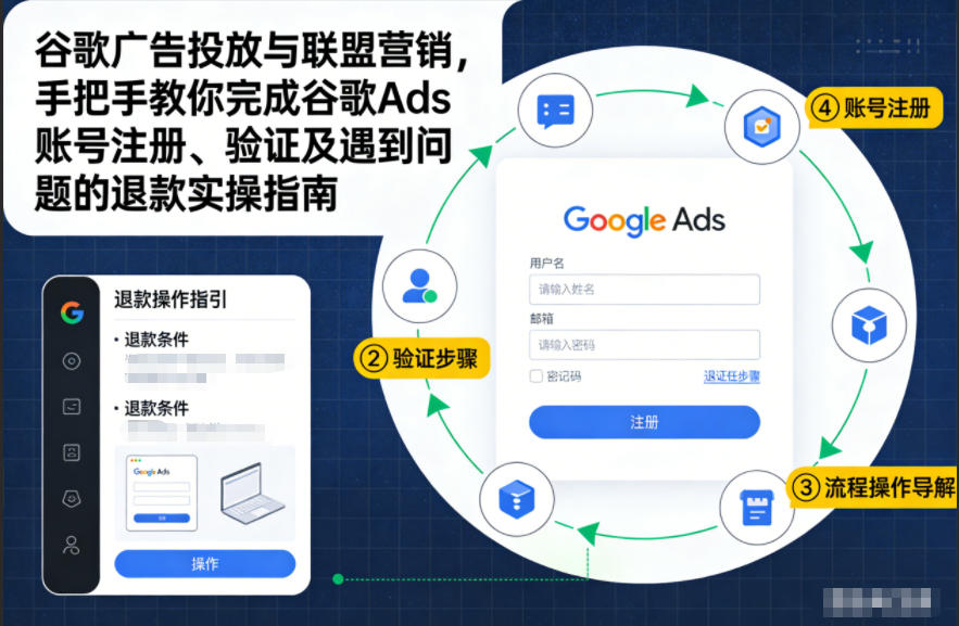 谷歌广告投放与联盟营销,手把手教你完成谷歌Ads账号注册、验证及遇到问题的退款实操指南-来聚吧