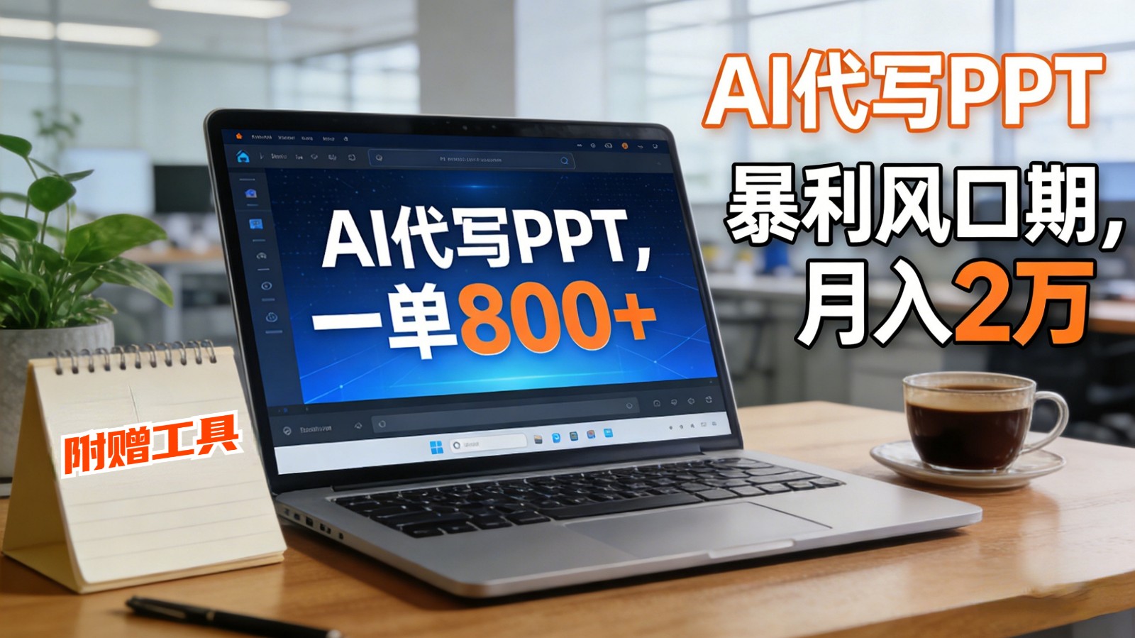 AI 代写做 PPT!一单狂赚 800+,风口期月入 2 万(工具 + 提示词直接送)-来聚吧