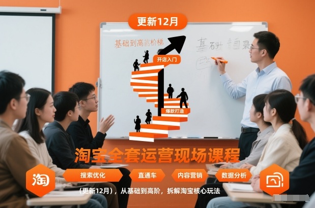 淘宝全套运营现场课程(更新12月),从基础到高阶,拆解淘宝核心玩法-来聚吧
