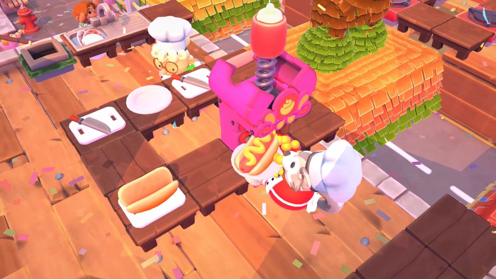 《煮糊了2 分手厨房2 Overcooked2》Switch美版中文版NSP下载 – 含1.0.19补丁+5DLC-来聚吧