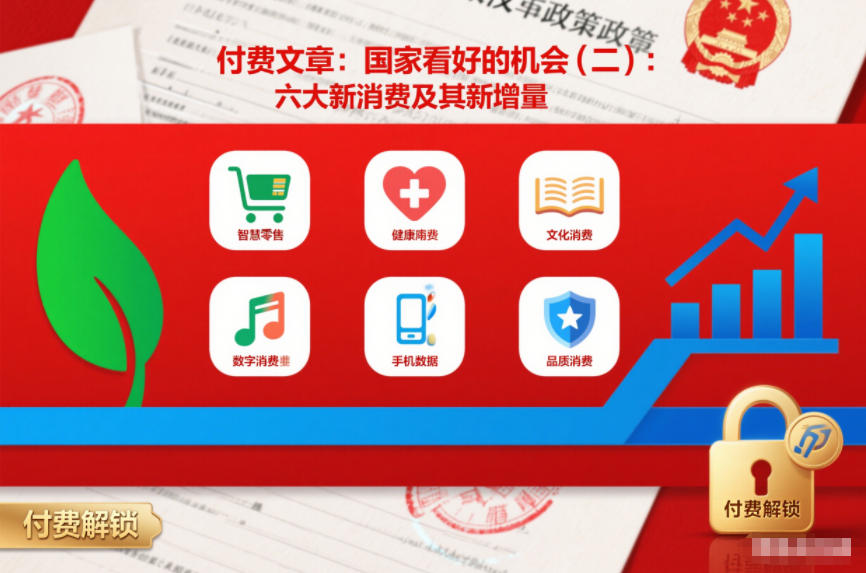 付费文章：国家看好的机会(二)：六大新消费及其新增量-来聚吧