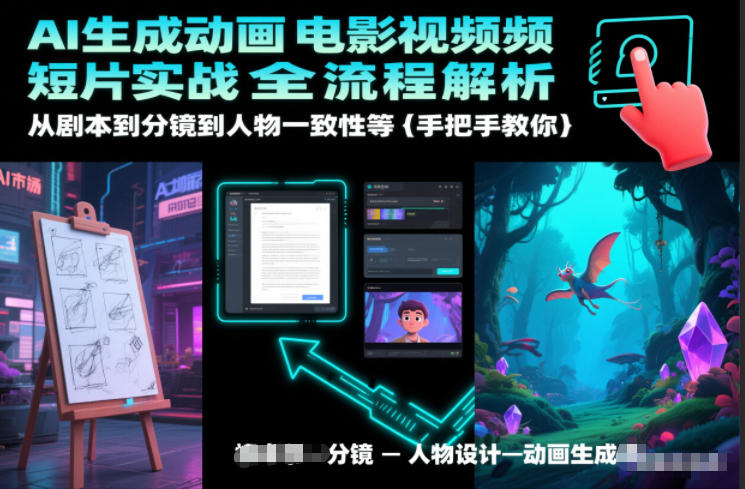 AI生成动画电影视频短片实战全流程解析,从剧本到分镜到人物一致性等手把手教你-来聚吧