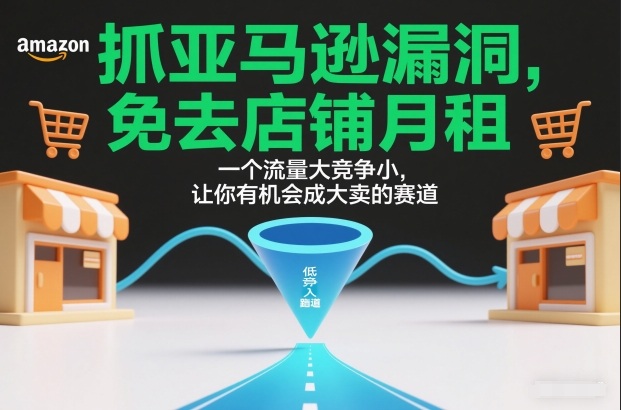 抓亚马逊漏洞，免去店铺月租，一个流量大竞争小，让你有机会成大卖的赛道-来聚吧