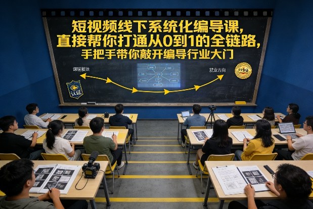 短视频线下系统化编导课，直接帮你打通从0到1的全链路，手把手带你敲开编导行业大门-来聚吧