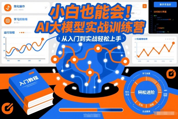 小白也能会！AI大模型实战训练营，从入门到实战轻松上手-来聚吧