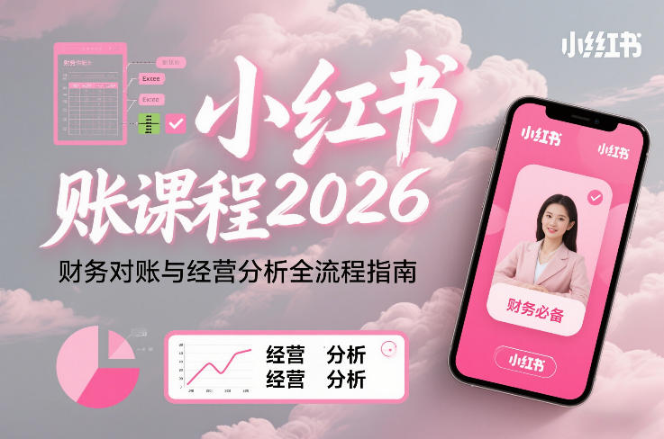 小红书对账课程2026,财务对账与经营分析全流程指南-来聚吧