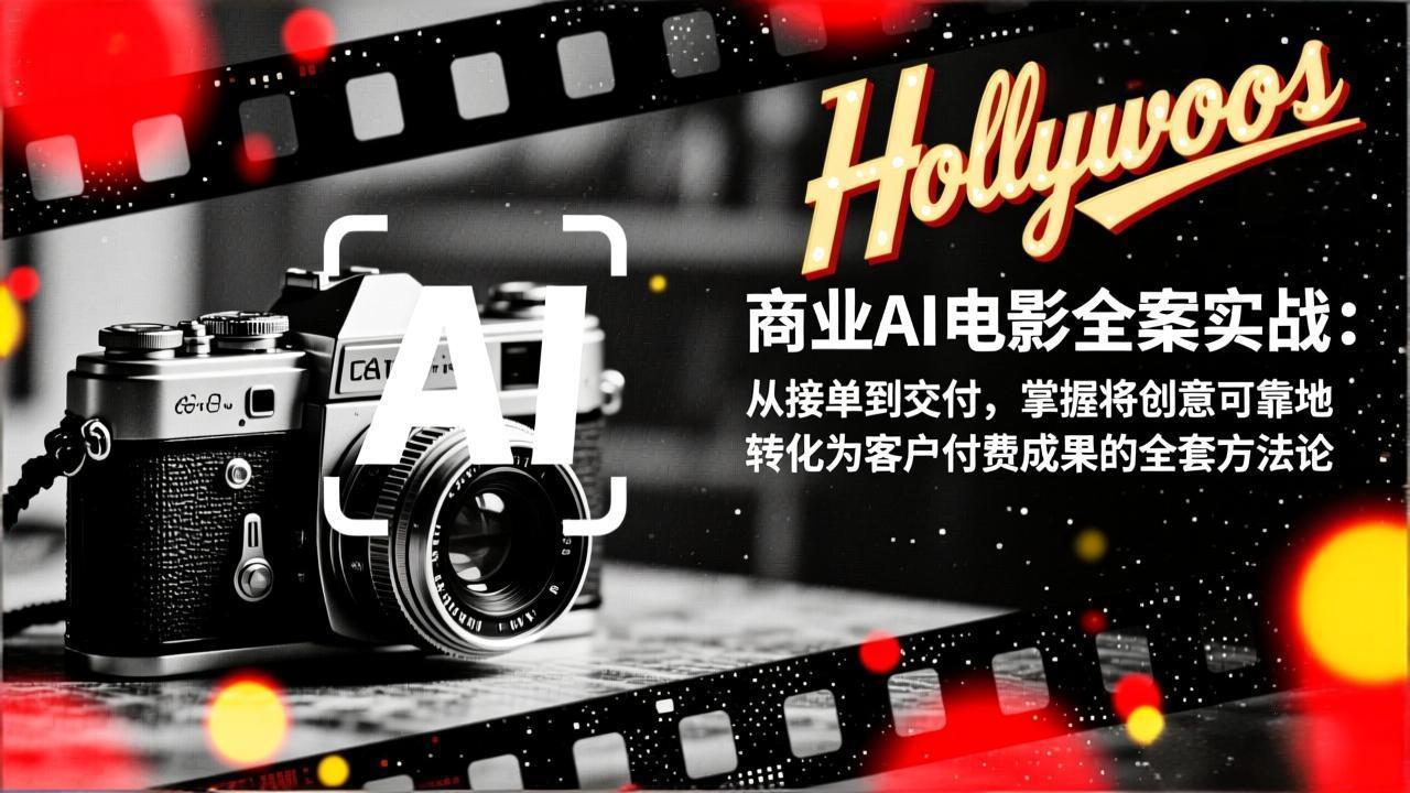 商业AI电影全案实战：从接单到交付，掌握将创意可靠地转化为客户付费成果的全套方法论-来聚吧
