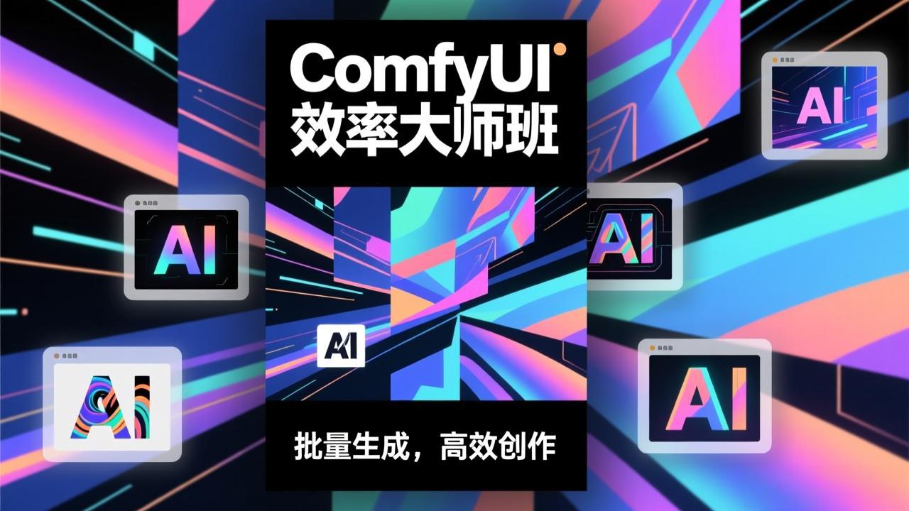 ComfyUI效率大师班：工作流搭建，批量生成，将个人AI出图效率提升5-10倍，月接单收入1-3万-来聚吧