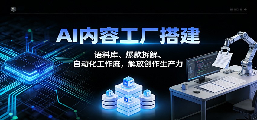 AI内容工厂搭建:语料库、爆款拆解、自动化工作流,解放创作生产力-来聚吧