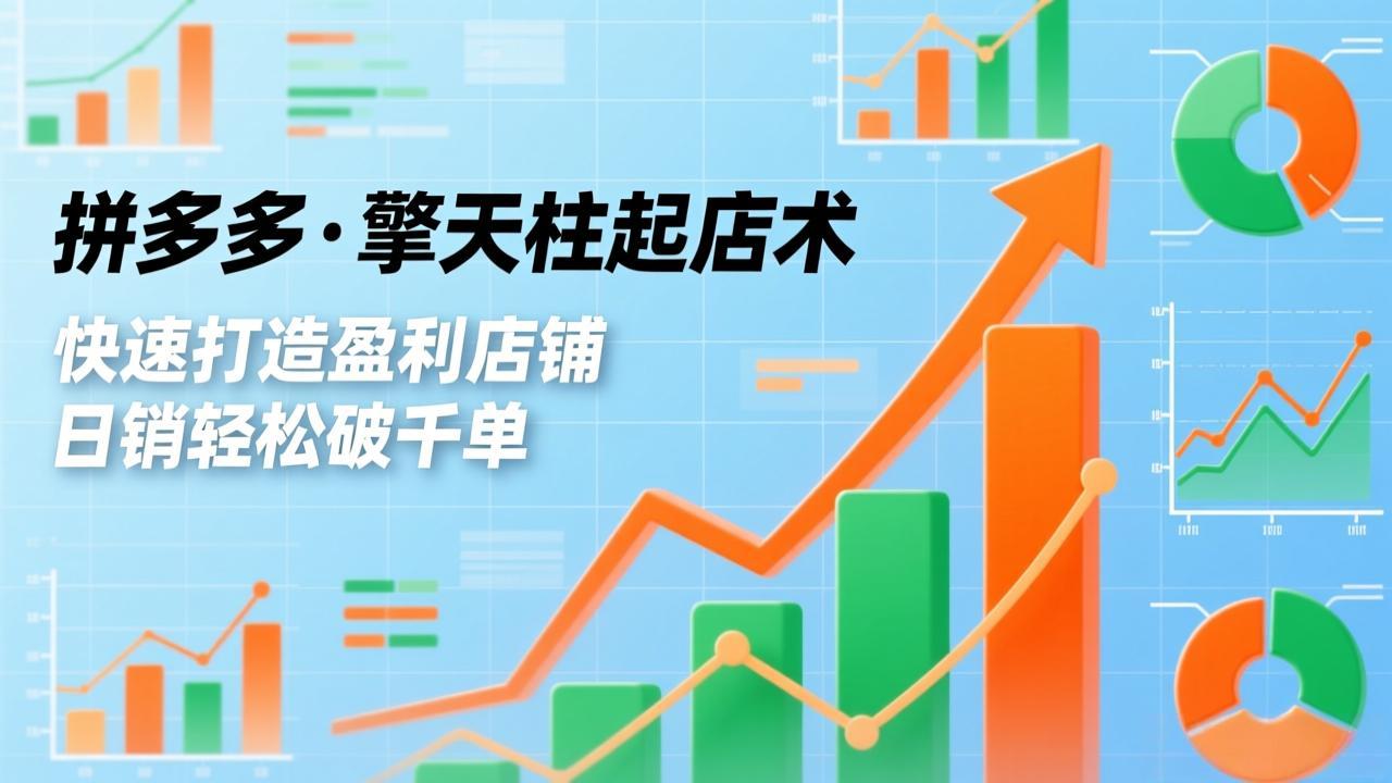 拼多多·擎天柱起店术，爆流布局、利润起飞、不断流，快速打造盈利店铺，日销轻松破千单-来聚吧