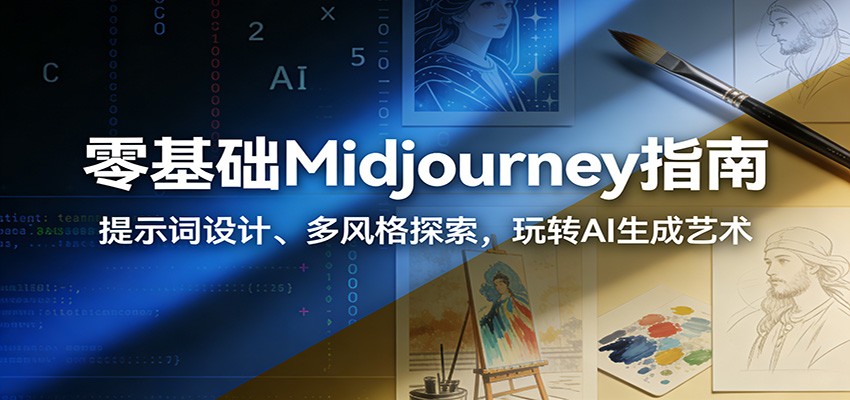 零基础Midjourney指南：提示词设计、多风格探索，玩转AI生成艺术-来聚吧