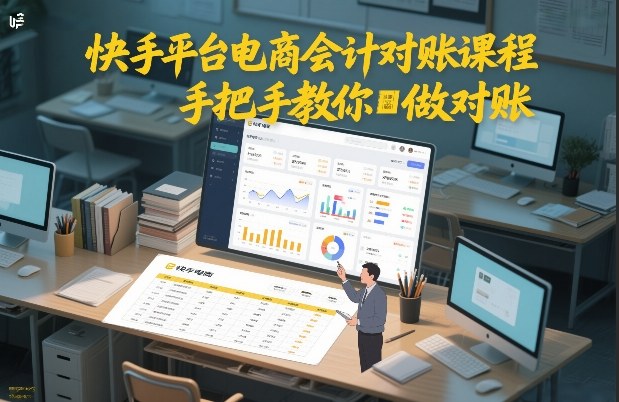 快手平台电商会计对账课程，手把手教你做对账-来聚吧