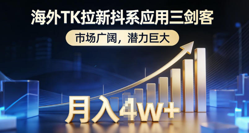 海外TK拉新抖系应用三剑客，市场广阔，潜力巨大，月入1w+-来聚吧