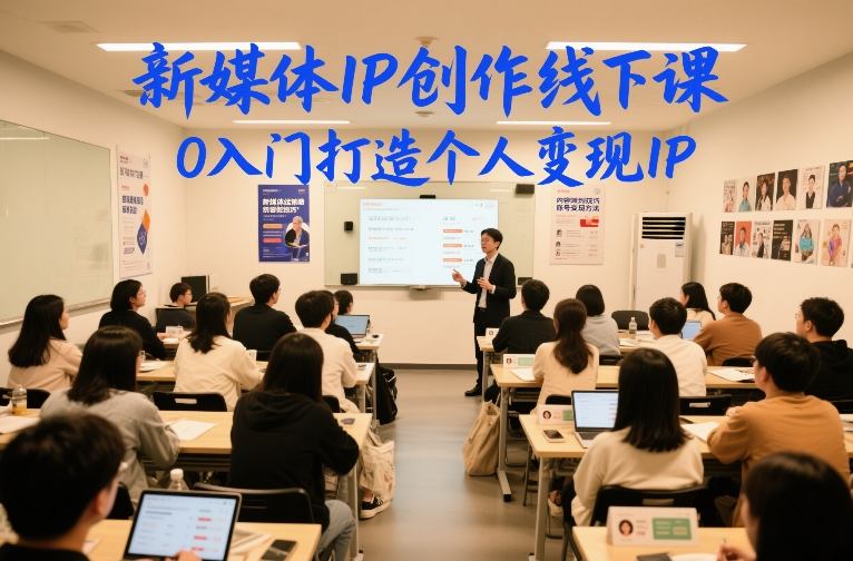 新媒体IP创作线下课,0入门打造个人变现IP-来聚吧