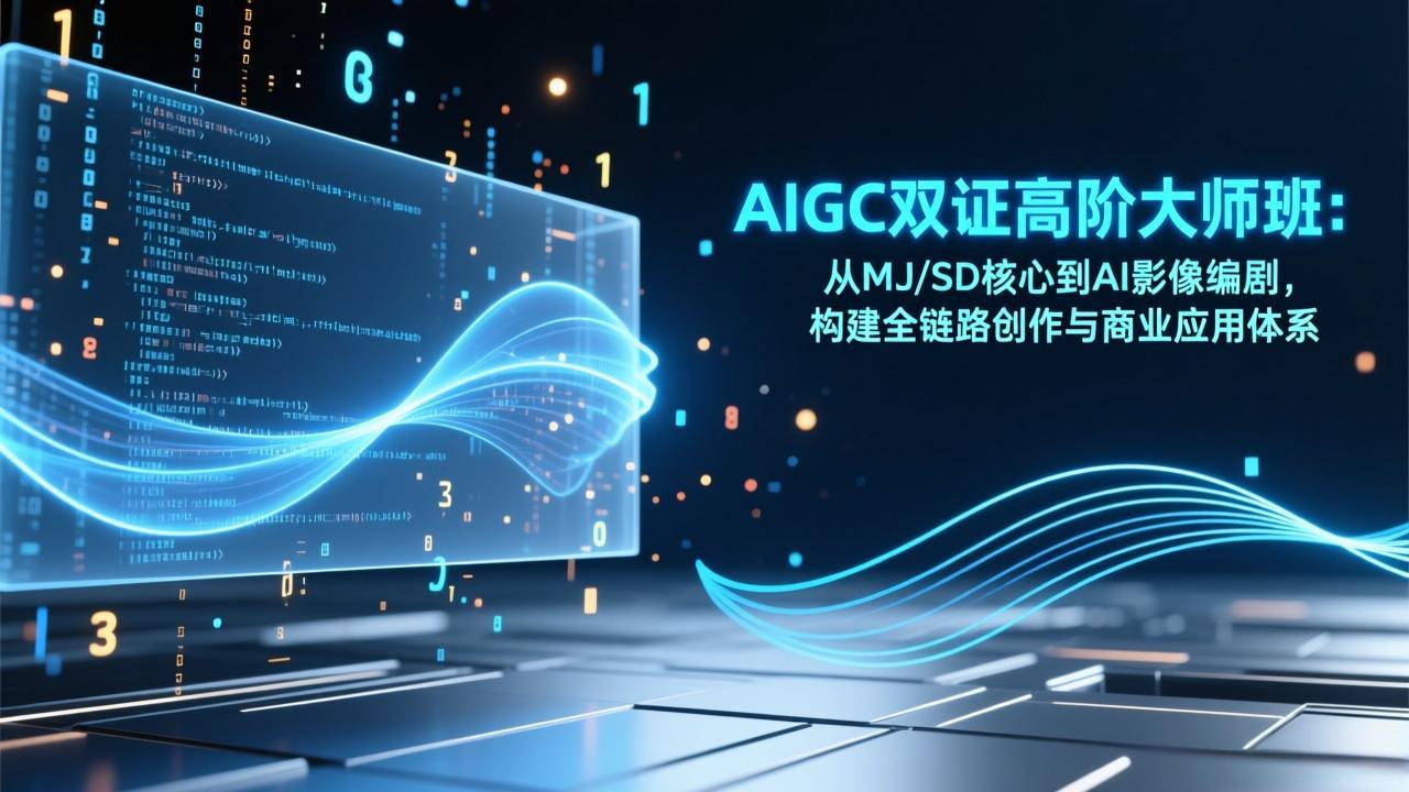 AIGC双证高阶大师班：从MJ/SD核心到AI影像编剧，构建全链路创作与商业应用体系-来聚吧