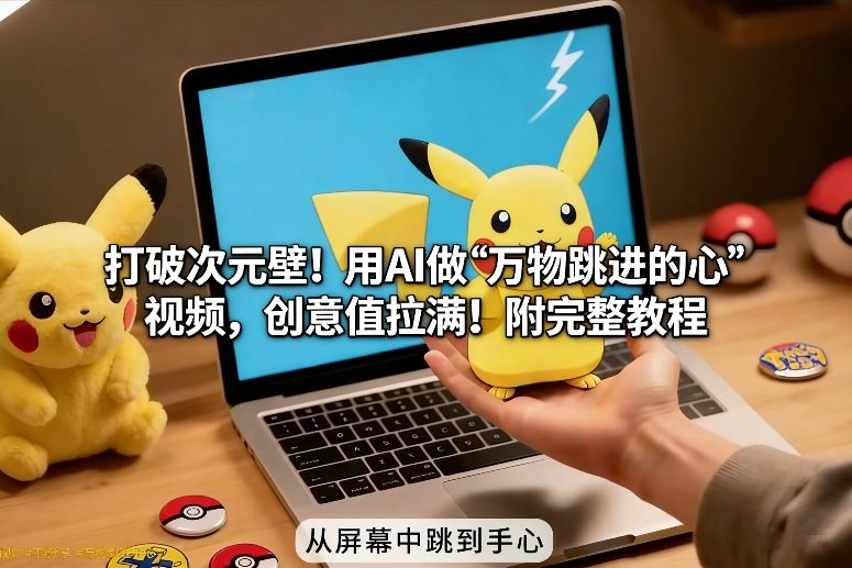 打破次元壁!用AI做【万物跳进手心】视频,创意值拉满!附完整教程-来聚吧
