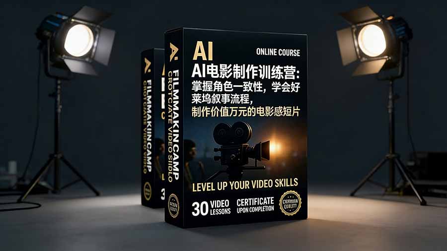 AI电影制作训练营：掌握角色一致性，学会好莱坞叙事流程，制作价值万元的电影感短片-来聚吧