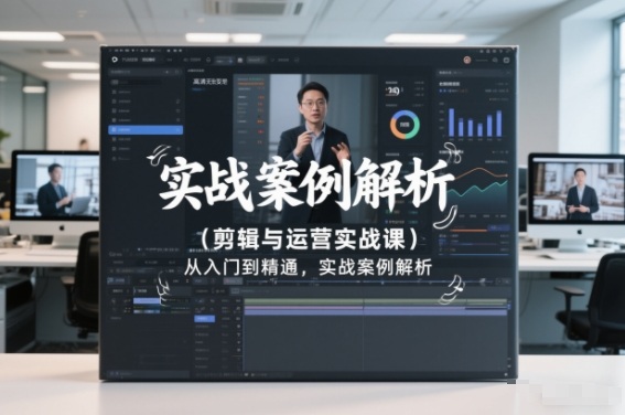 剪辑与运营实战课，从入门到精通，实战案例解析(更新2026)-来聚吧