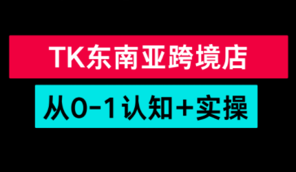 TikTok东南亚跨境从0-1认知实操课-来聚吧