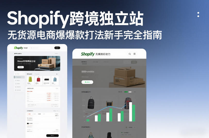 Shopify跨境独立站无货源电商爆款打法新手完全指南-来聚吧