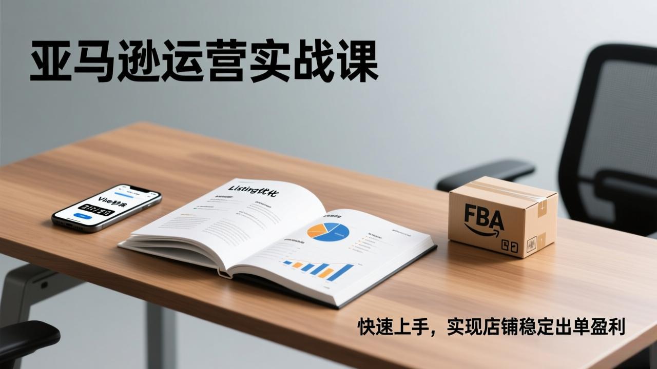 亚马逊运营实战课，Listing优化、Vine秒杀、FBA发货，快速上手，实现店铺稳定出单盈利-来聚吧