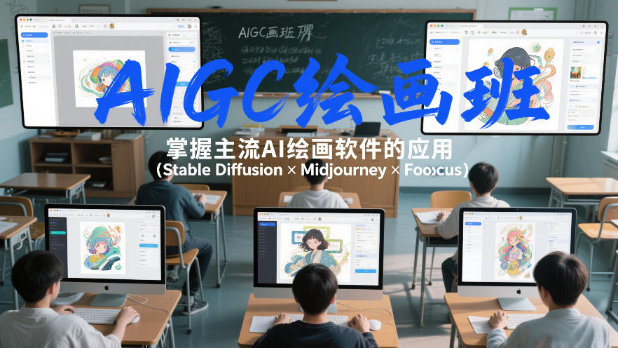 AIGC绘画班,掌握主流Ai绘画软件的应用(Stable Diffusion x Midjourney x Fooocus)-来聚吧