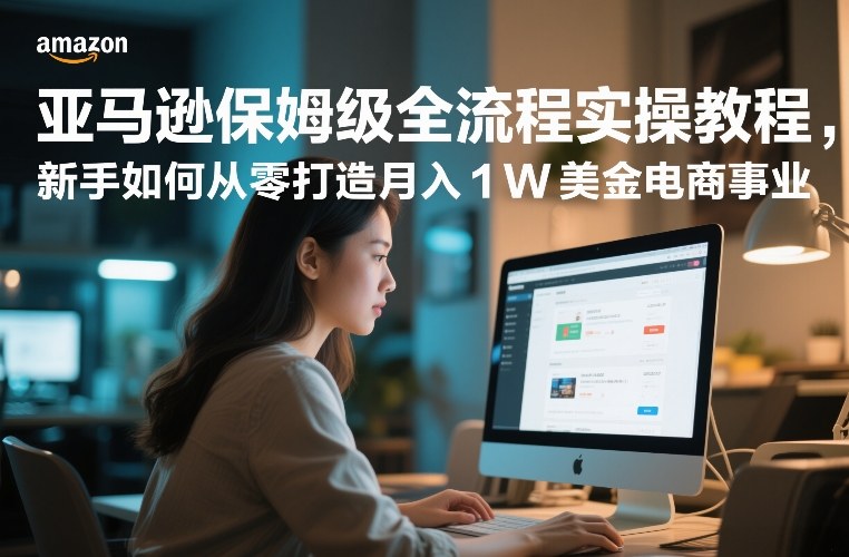 亚马逊保姆级全流程实操教程，新手如何从零打造月入1W美金电商事业-来聚吧