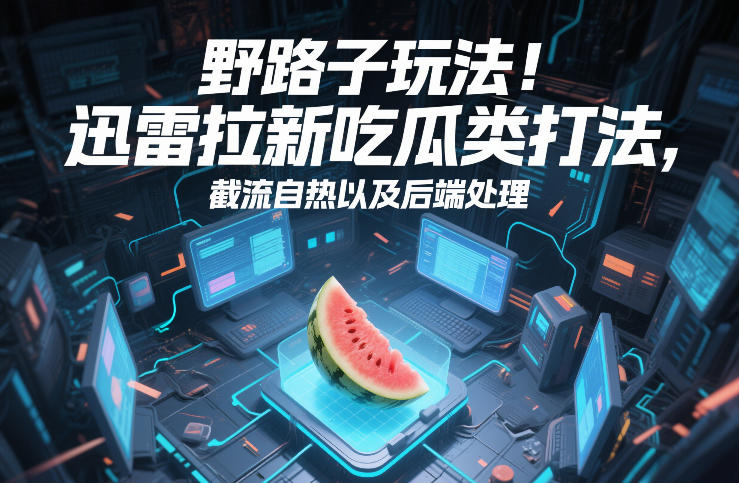 野路子玩法！迅雷拉新吃瓜类打法，截流自热以及后端处理-来聚吧