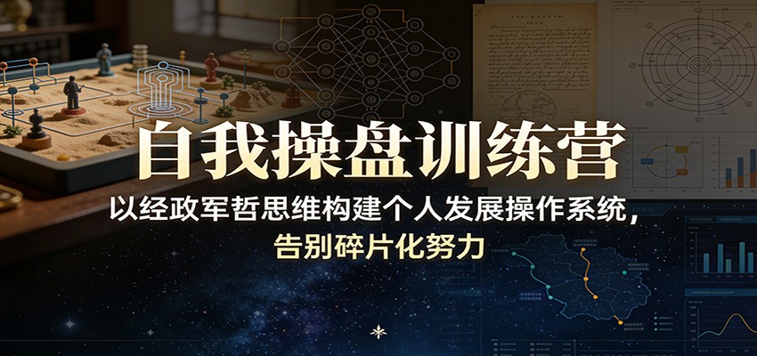 自我操盘训练营:以经政军哲思维构建个人发展操作系统,告别碎片化努力-来聚吧