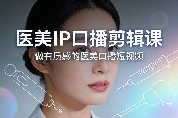 医美IP口播剪辑课，做有质感的医美口播短视频-来聚吧