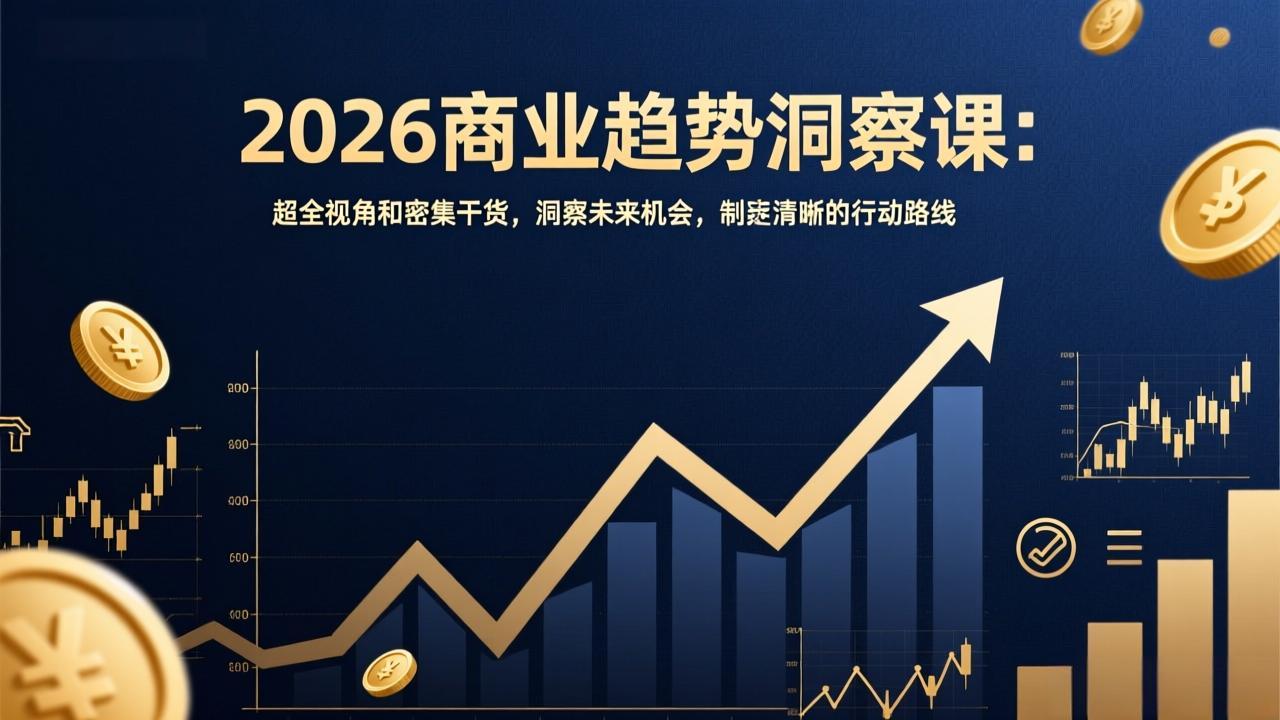 2026商业趋势洞察课：超全视角和密集干货，洞察未来机会，制定清晰的行动路线-来聚吧
