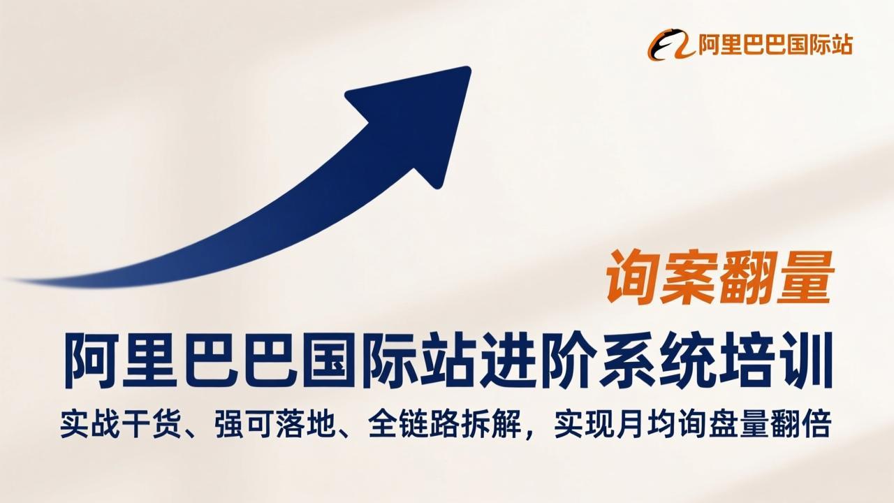 阿里巴巴国际站进阶系统培训，实战干货、强可落地、全链路拆解，实现月均询盘量翻倍-来聚吧